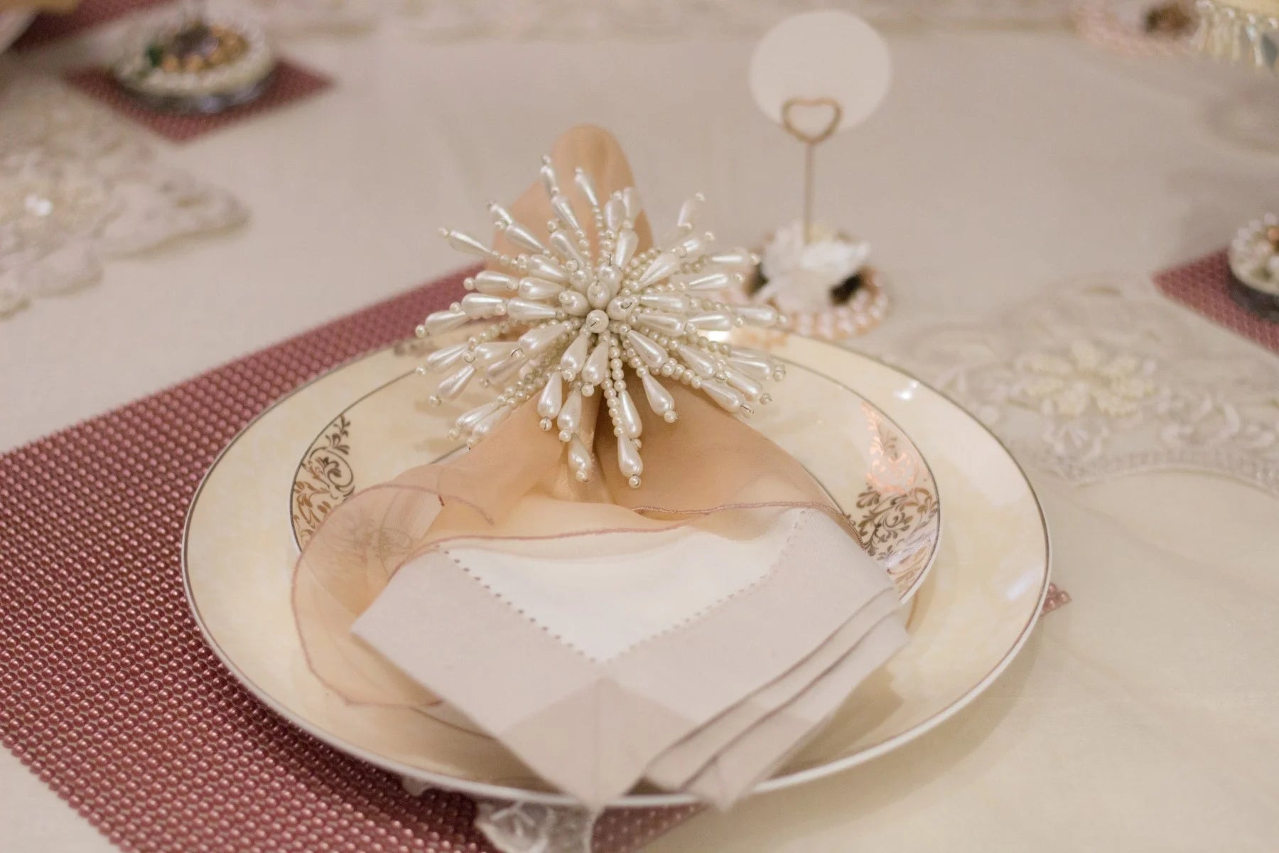 Blooming Pearl Napkin Rings