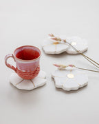 Marble Blossom Coaster Set