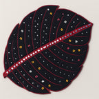 Midnight Mirror Leaf Table Mat