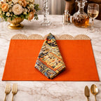 Orange Mats with Mesopotaniam Napkins