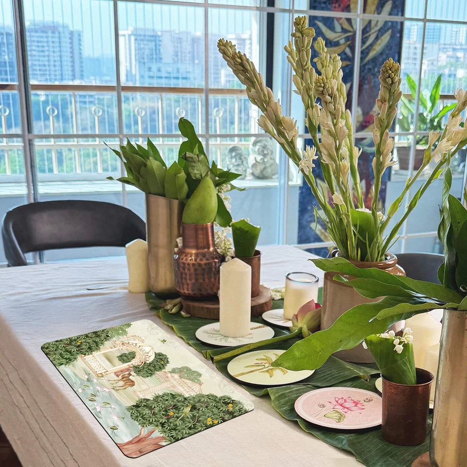 Pavilion Of Peace Wooden Dining Table Mat