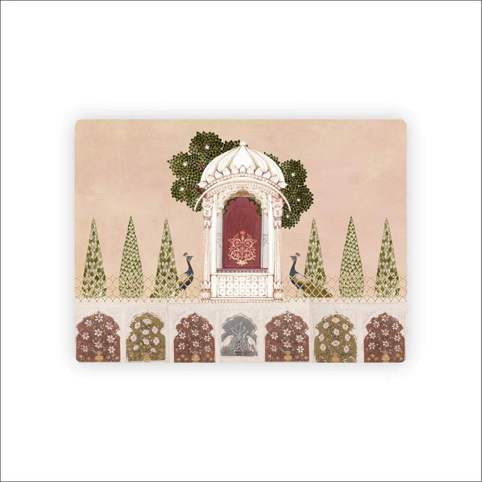 Peacock Court Wooden Dining Table Mat