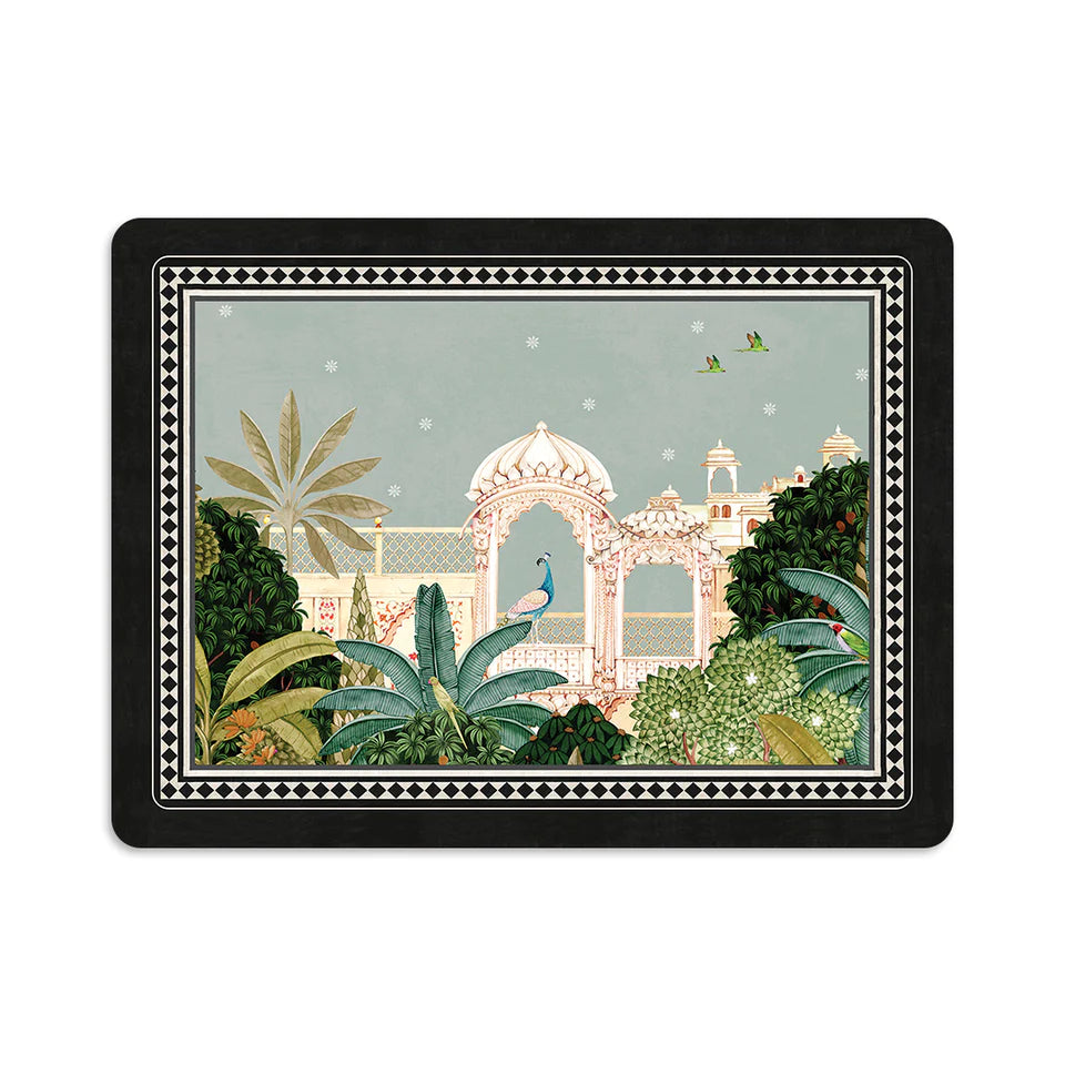 Peacock Pavilion Luxury Wooden Table Mat