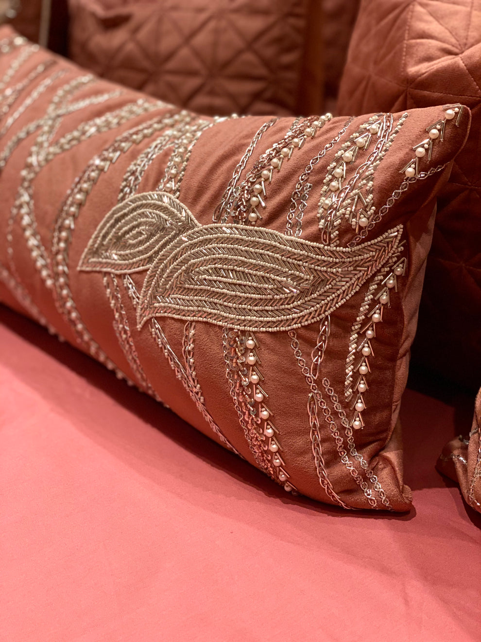 Pink Maze Bedding Set