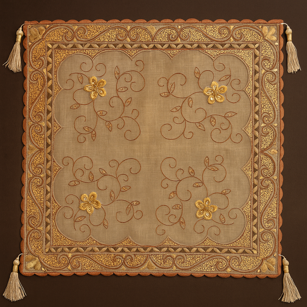 Regalia Sequin Tassel Mats Come Tray Cover