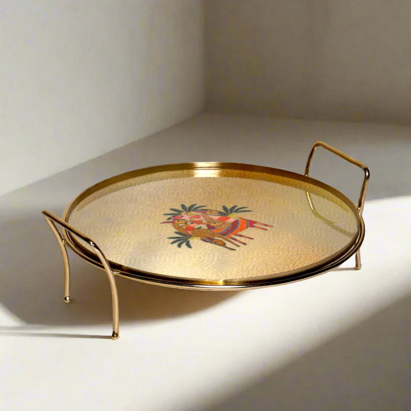 Round Metal Dessert & Snack Stand Platter – The Deer Story