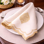 Royal Arabesque Ivory Luxe Napkin