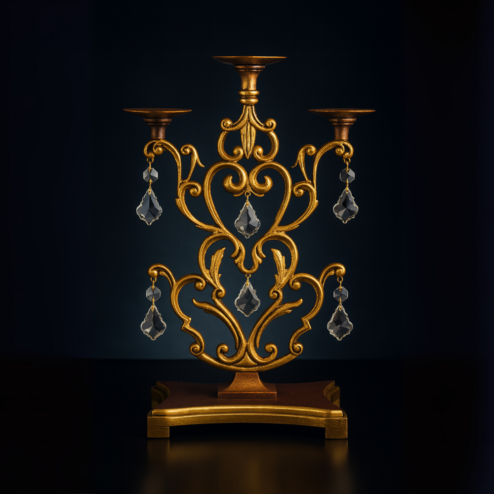 Regal Lumière Crystal Candelabrum