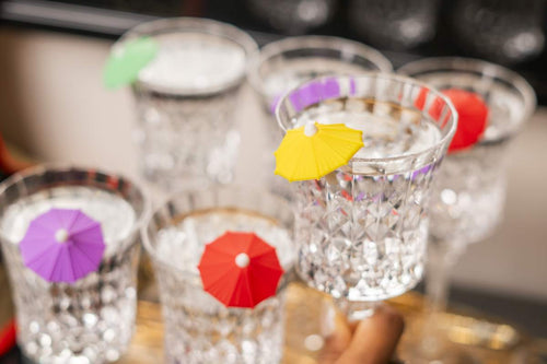 Silicone Umbrella Glass Charm