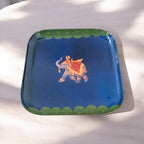 Square Quarter Plates – Blue Royalty set of 4