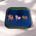 Square Quarter Plates – Blue Royalty set of 4