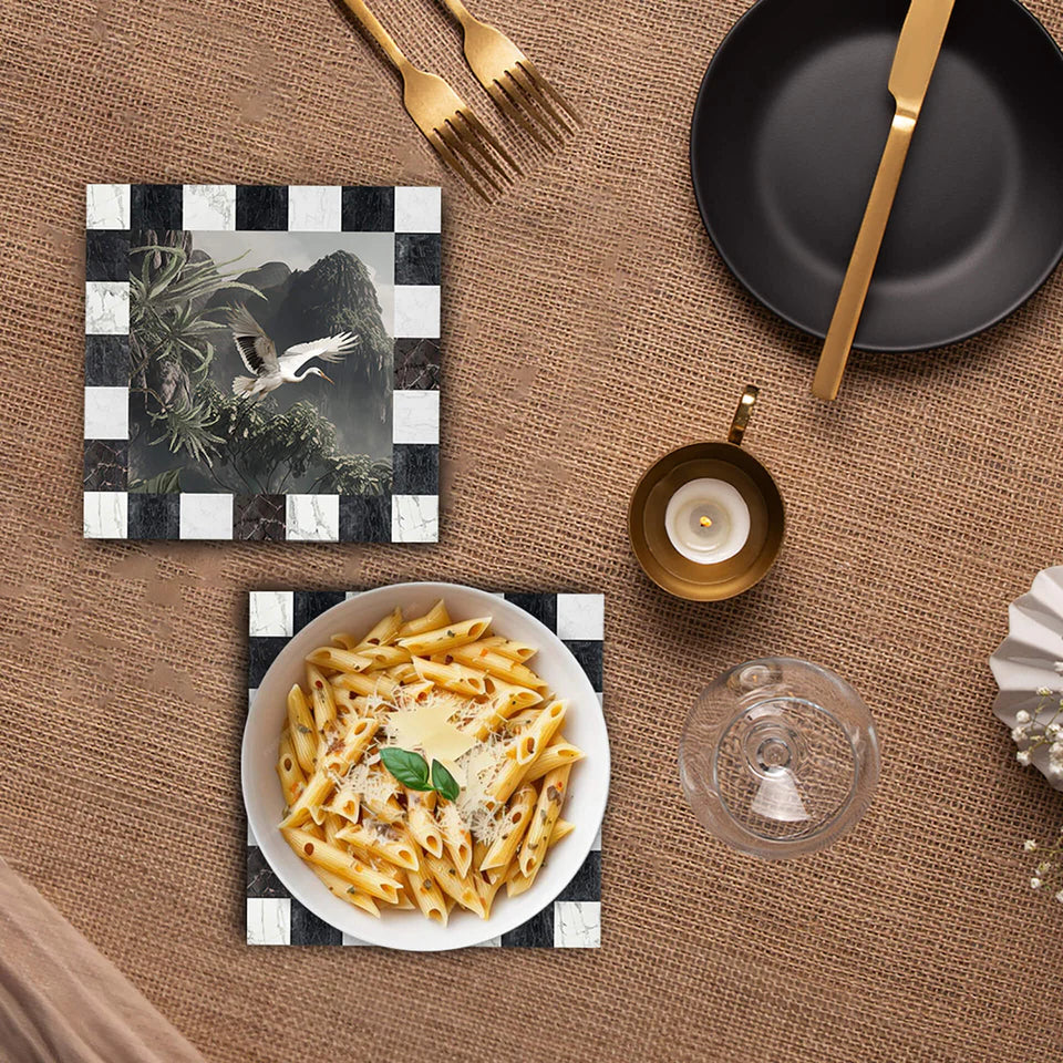 The White Heron Luxury Wooden Trivets