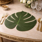 Tropical Leaf Mat, Napkin and Napkin Ring set