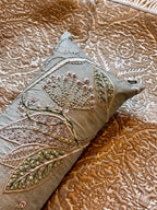 Verdant Whimsy – Embroidered Lumbar Cushion