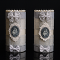 Victorian Grace Cameo Pillar Candles