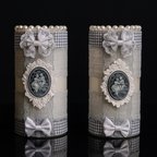 Victorian Grace Cameo Pillar Candles