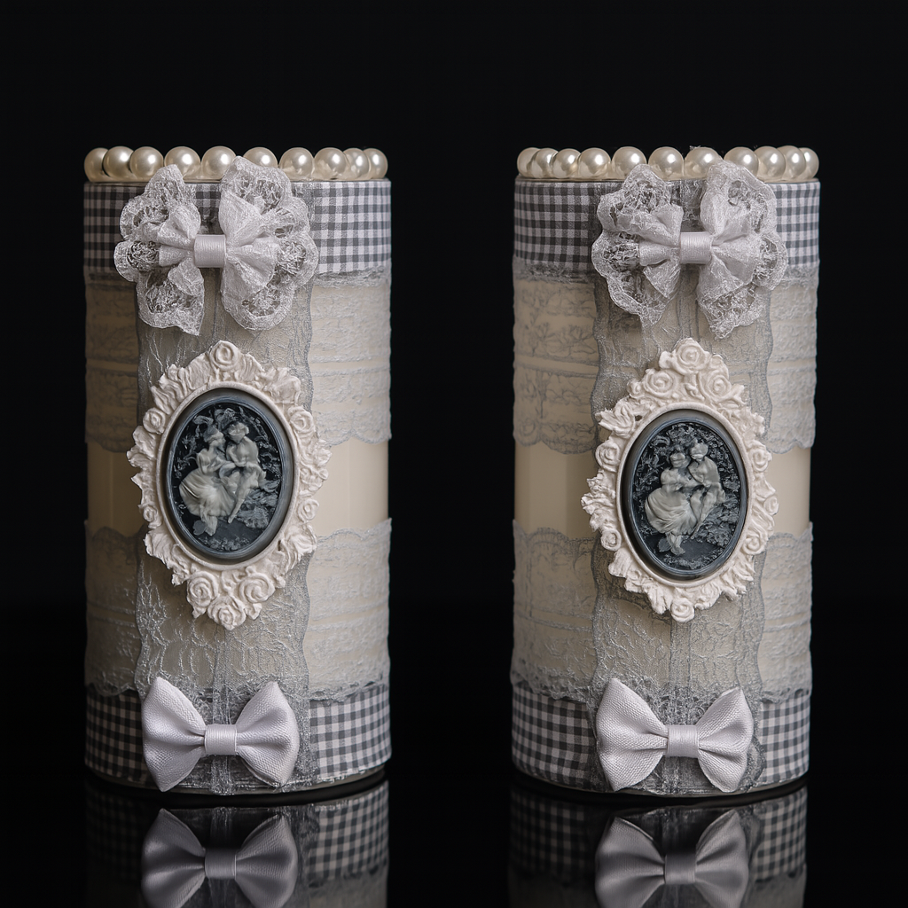 Victorian Grace Cameo Pillar Candles