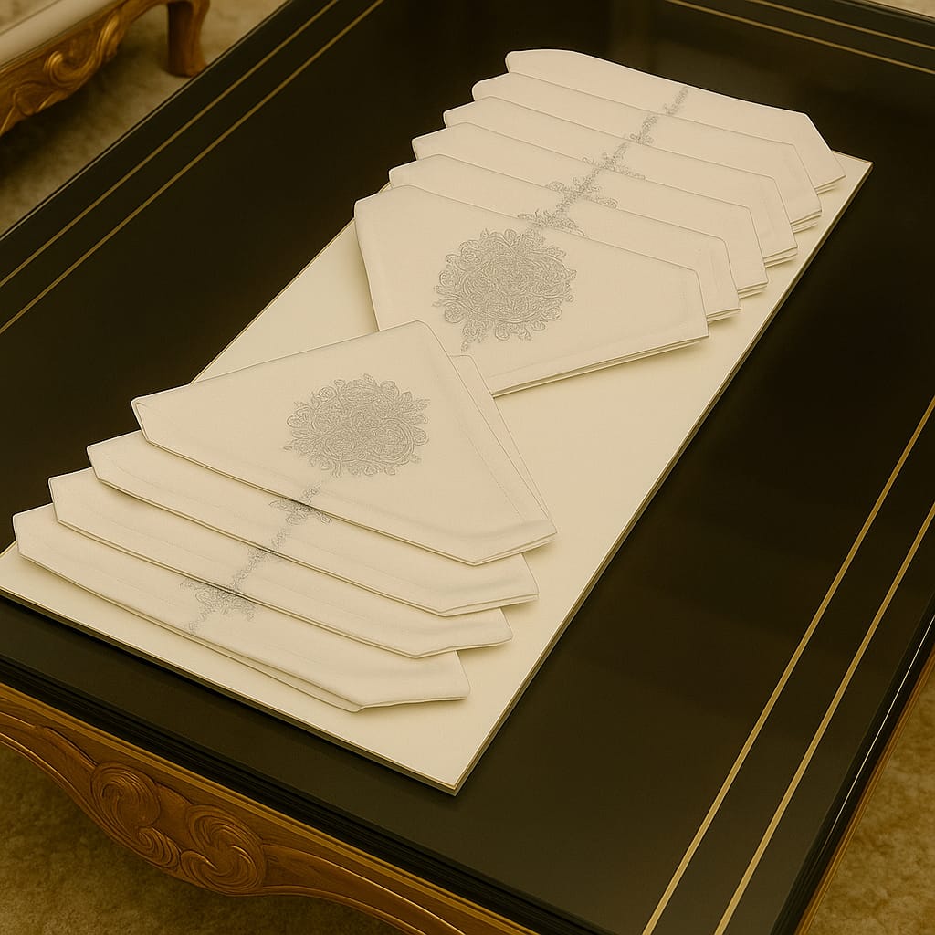 Ivory Royale Embroidered Napkin set