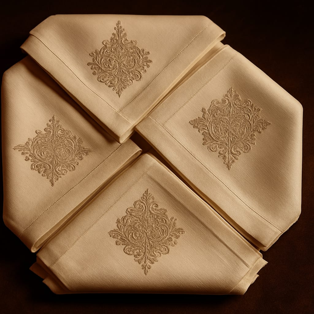 Ivory Royale Embroidered Napkin set