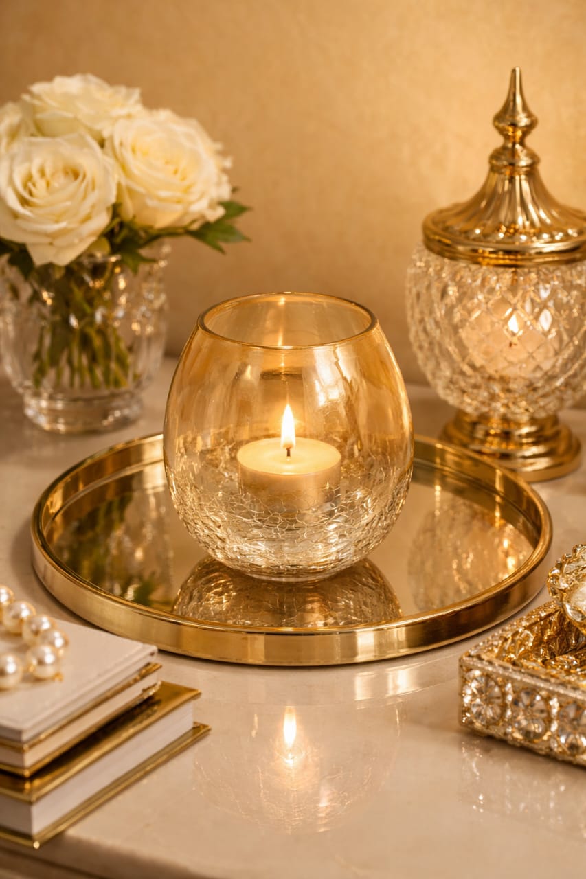 Aurelia Glow Textured Tealight Holder