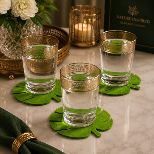 Tropical Luxe Leaf Coasters