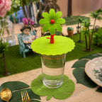 BloomSip Floral Glass Cover Set
