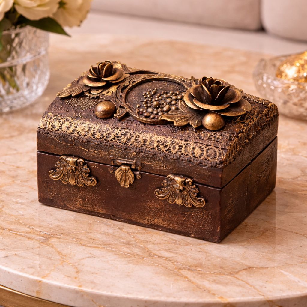 Antique Blossom Treasure Box
