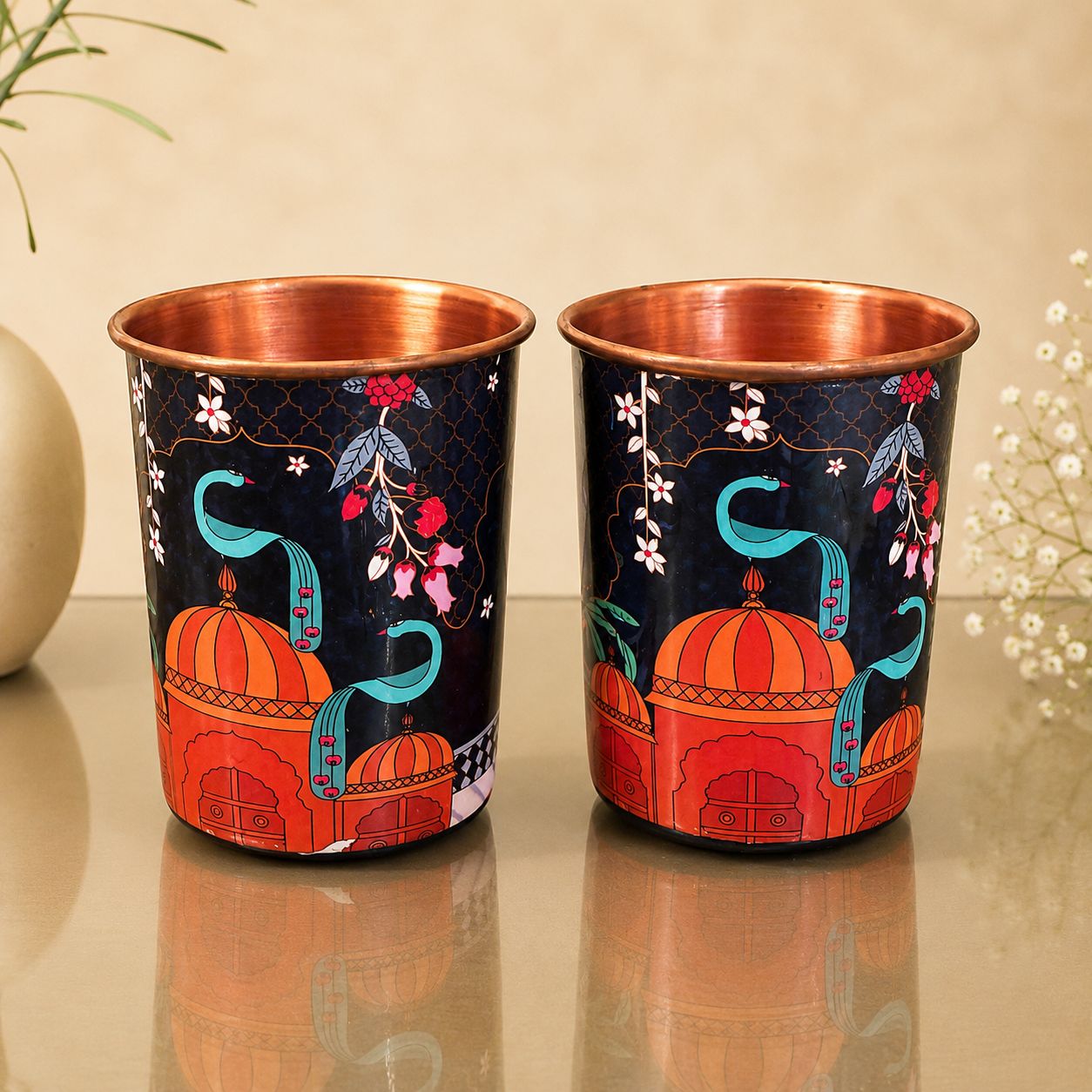 Ruhani Copper Water Set