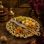 Royal Gold Platter & Knife Set
