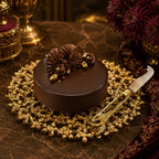 Royal Gold Platter & Knife Set