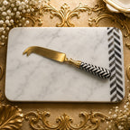 Royal Chevron Marble Cheese Board Set