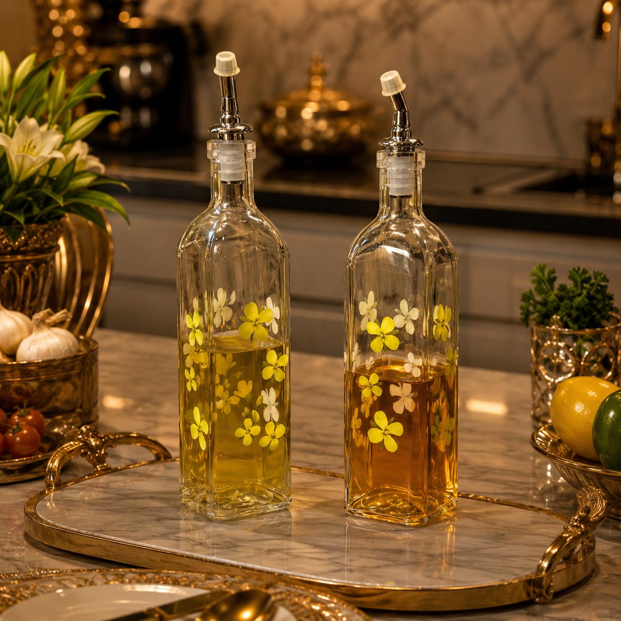 Golden Petal Pour Bottle Set