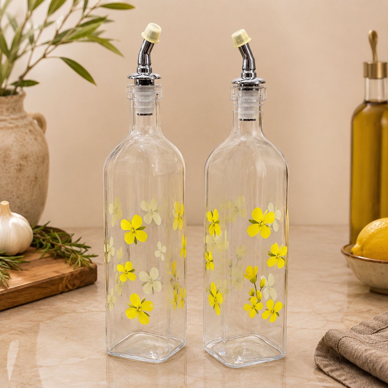 Golden Petal Pour Bottle Set