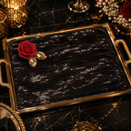 Noir Royale Sequin Tray Cover Set