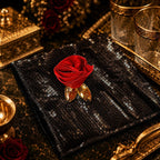 Noir Royale Sequin Tray Cover Set