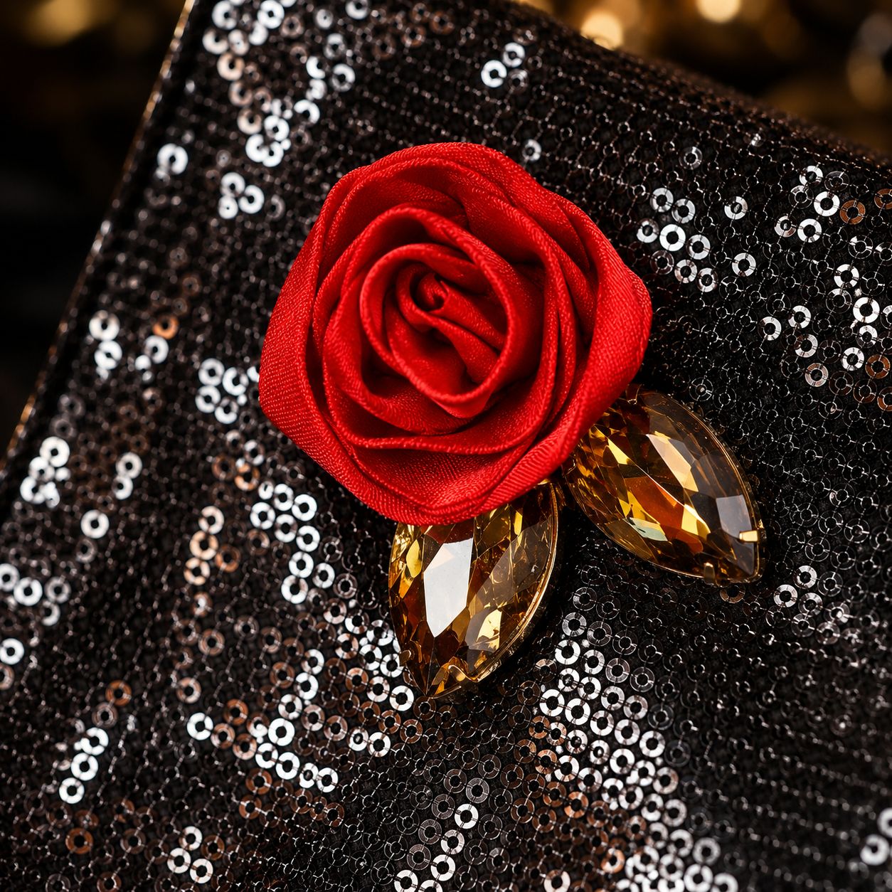 Noir Royale Sequin Tray Cover Set