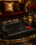 Noir Royale Sequin Tray Cover Set