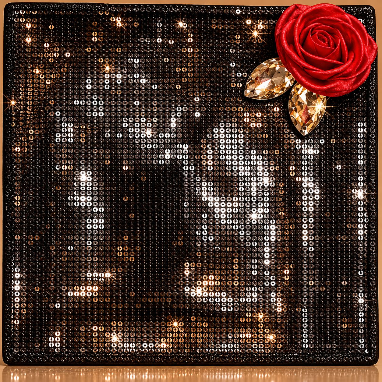 Noir Royale Sequin Tray Cover Set