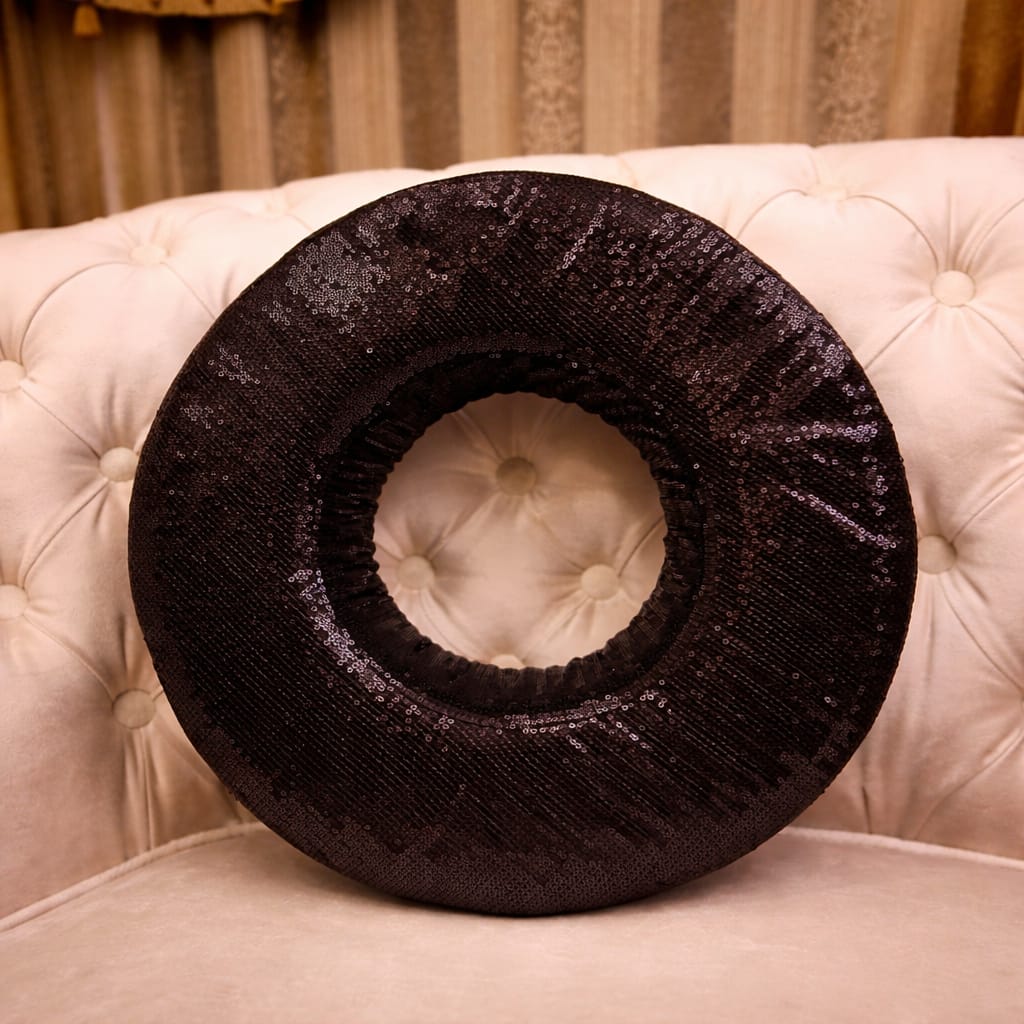 Midnight Luxe Sequin Ring Cushion