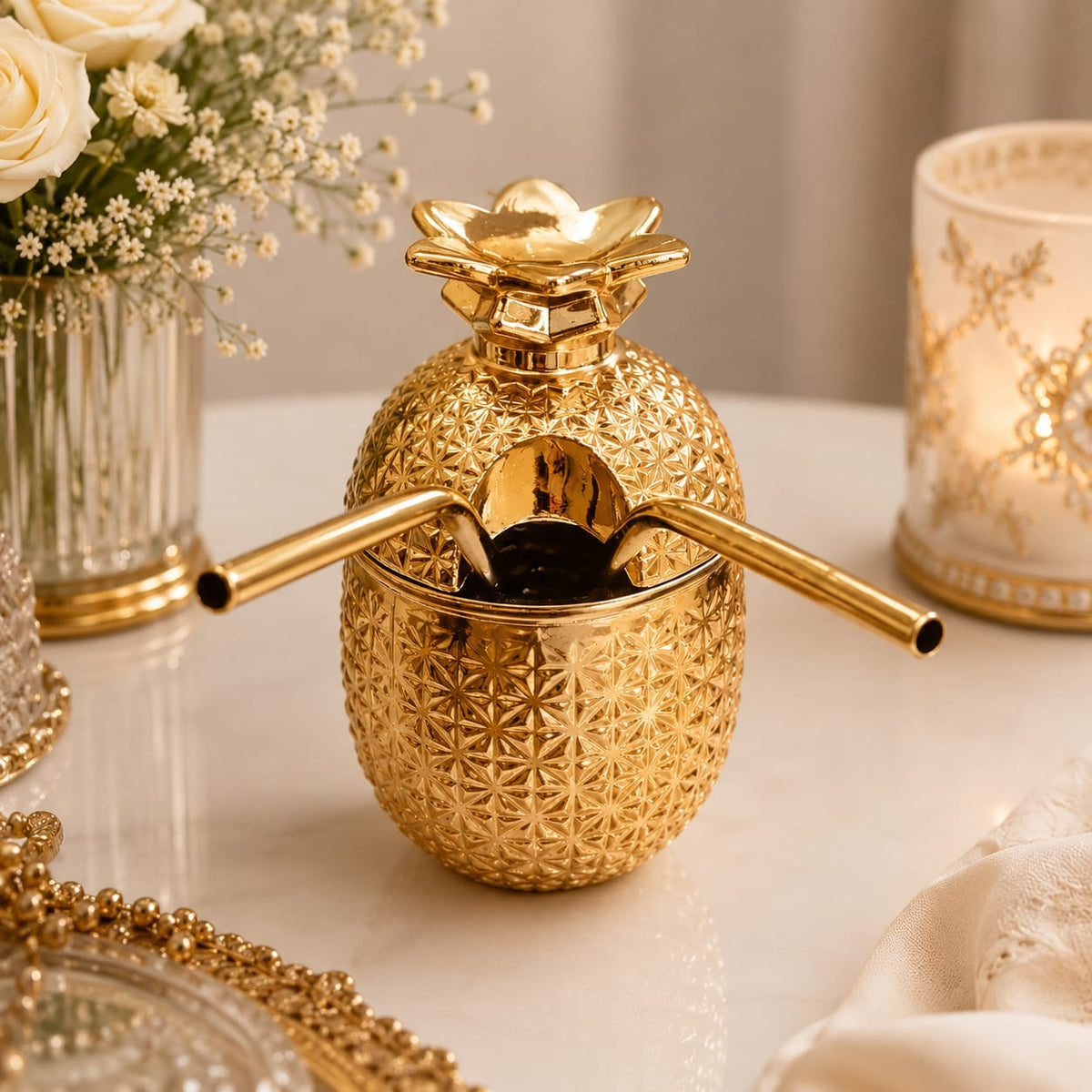 Regal Gold Hammered Mug