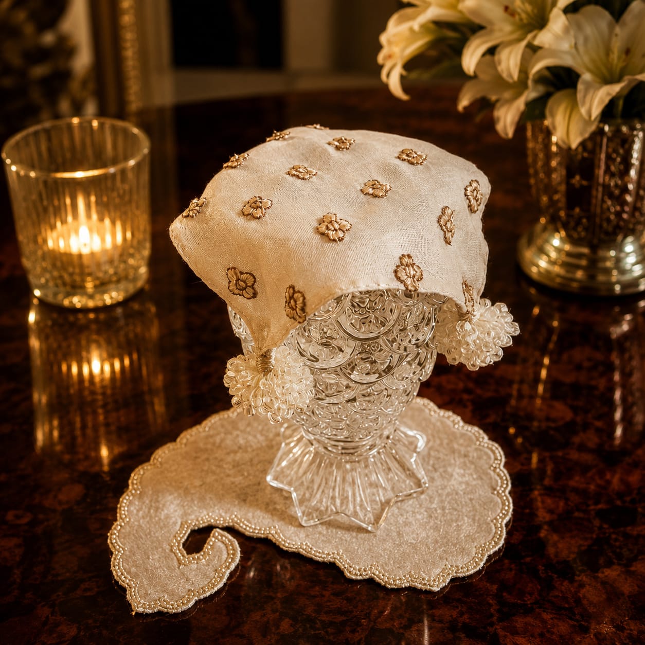 Paisley Glass Lid
