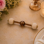 Pearl & Amber Beaded Cutlery Rest