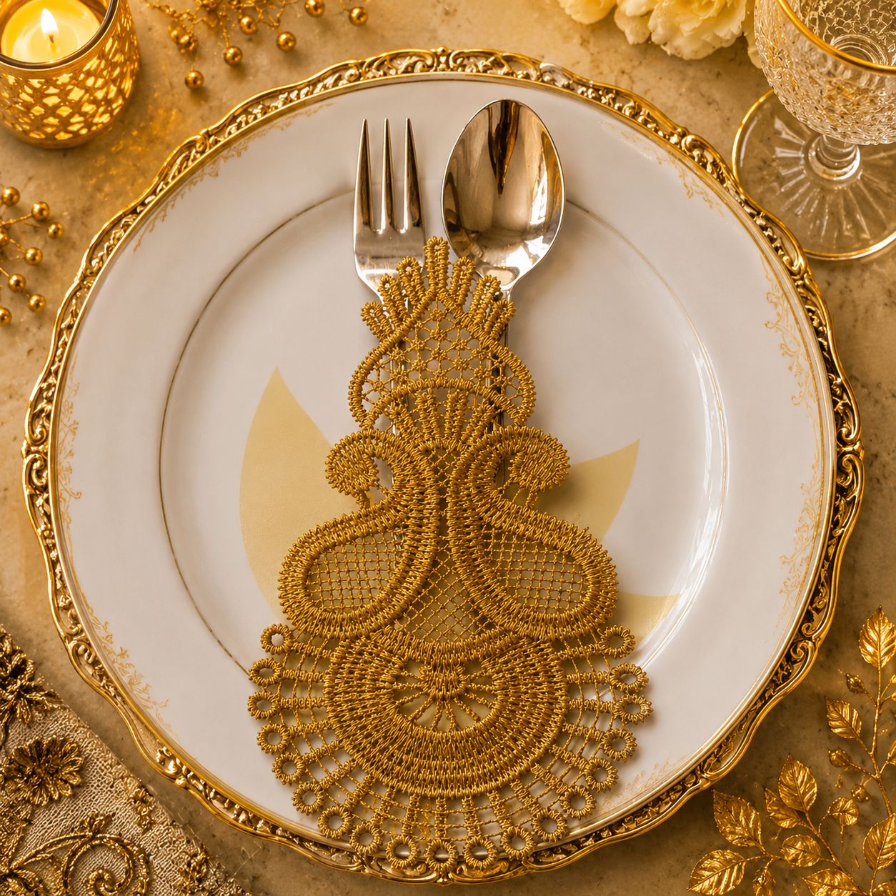 Regal Peacock Cutlery Holder
