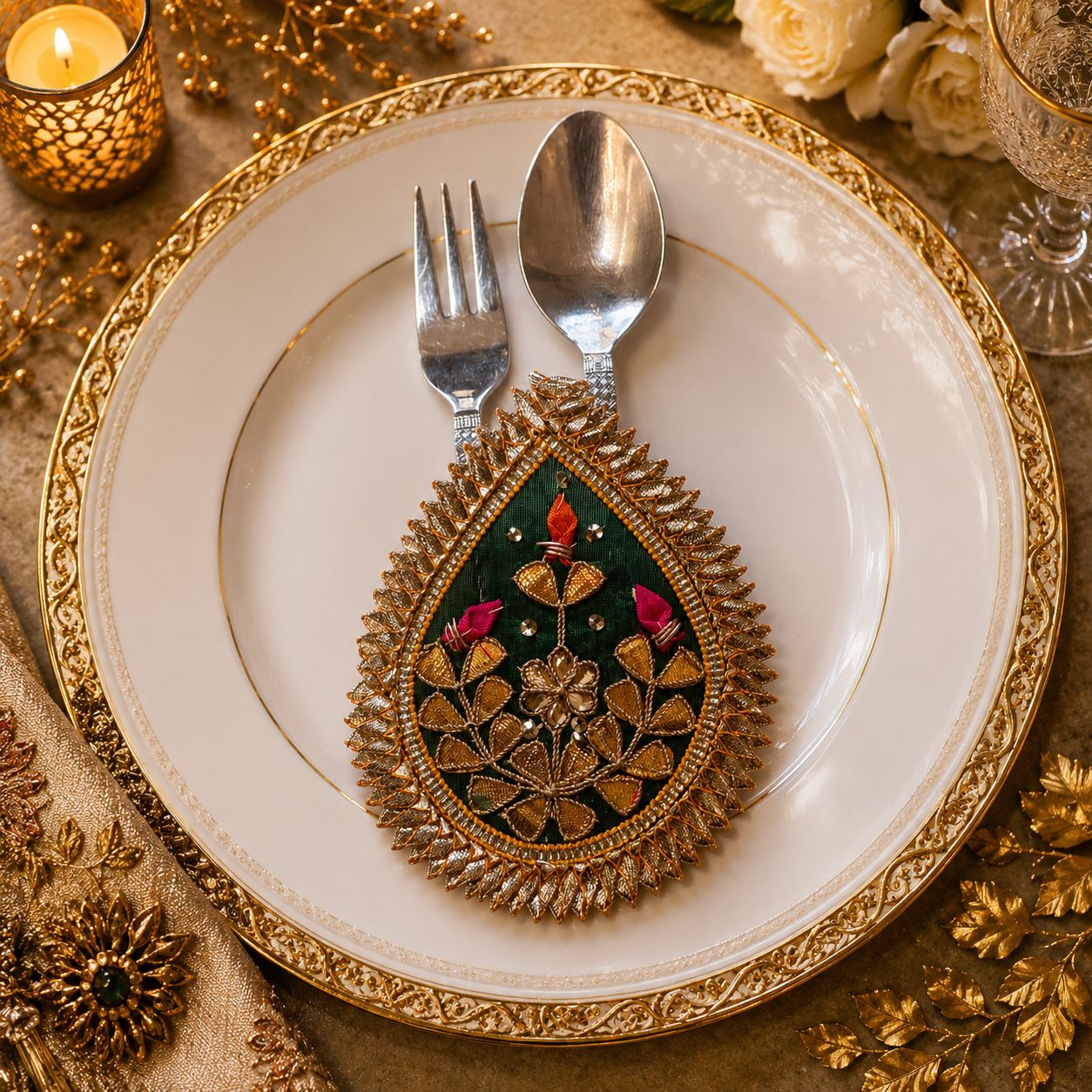 Emerald Heirloom Cutlery Holder