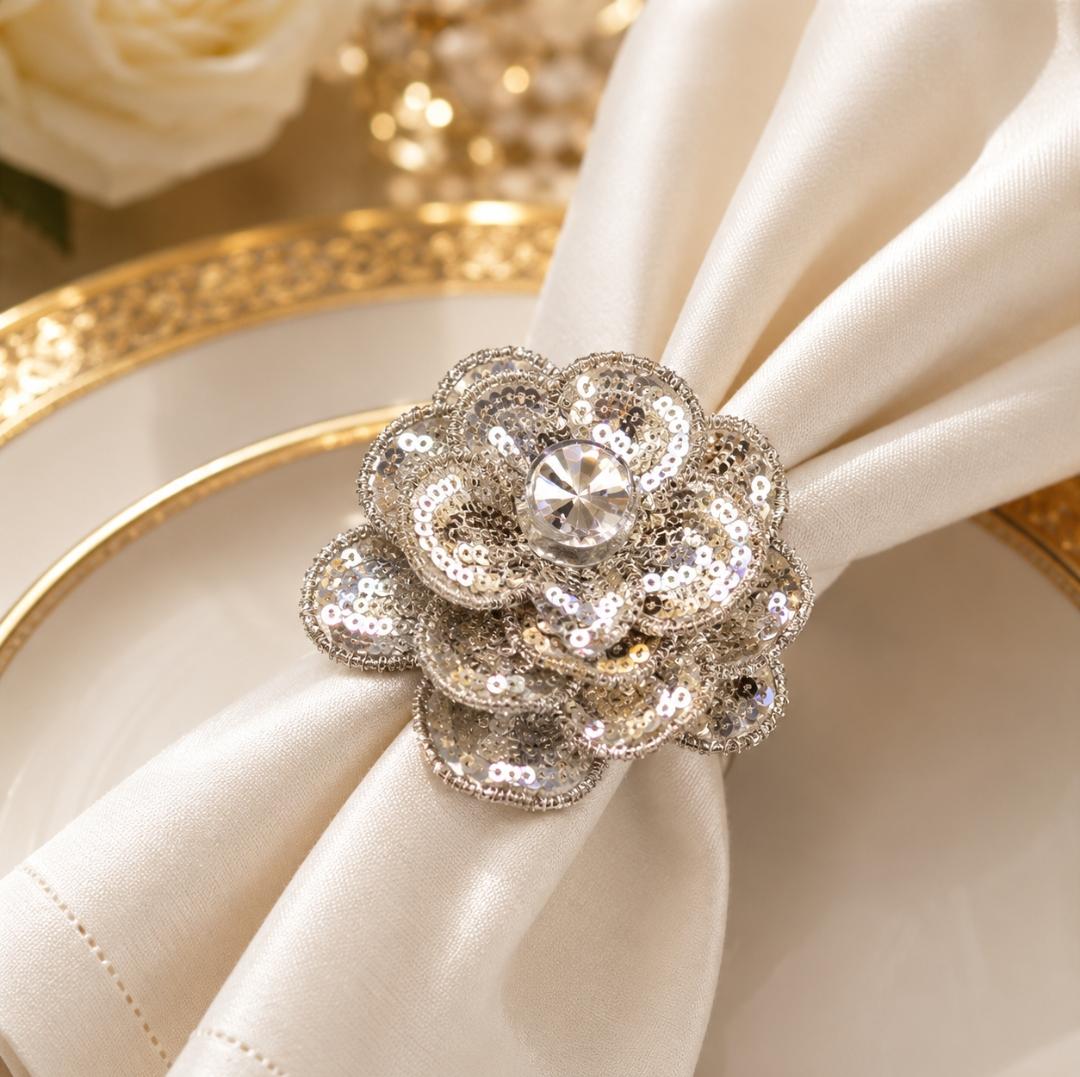 Crystal Bloom Napkin Ring