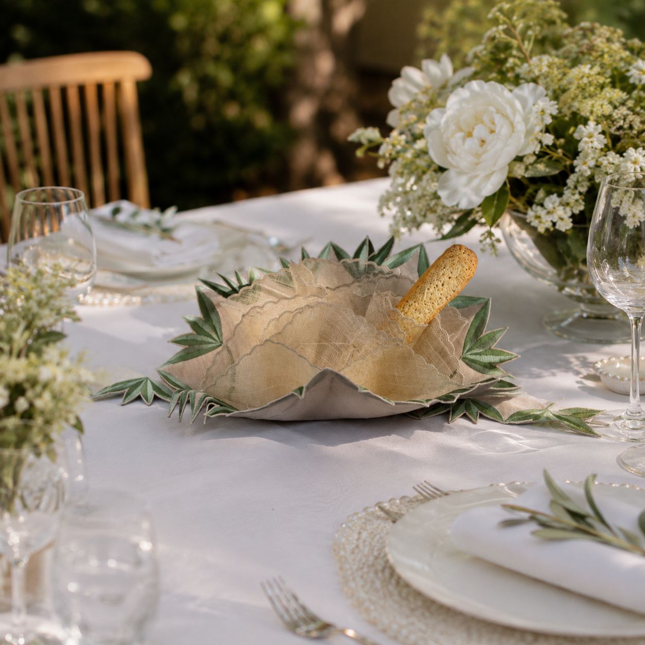 Verdant Bloom Bread Basket