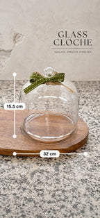 Rustic Glass Cloche Serving Dome