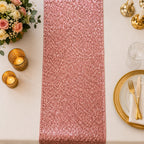 Rose Gold Radiance Sequin Table Runner