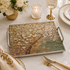 Ivory Blossom Tray Cover