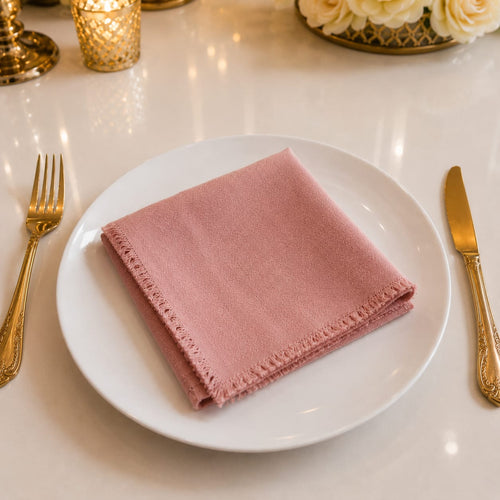 Blush Fringe Napkin